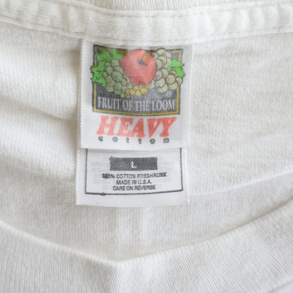 VINTAGE(ヴィンテージ) 90S VINTAGE MELTING HAPPY FACE 1996 TEE FRUIT OF THE LOOM ヴィンテージ スマイル イラストプリントTシャツ 半袖クルーネックカットソー ホワイト