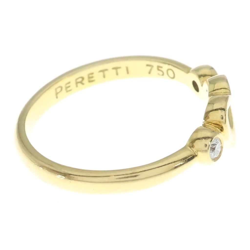 TIFFANY & Co.(ティファニー) K18YG クローズドハート 2Pダイヤモンド リング 指輪 ゴールド レディース