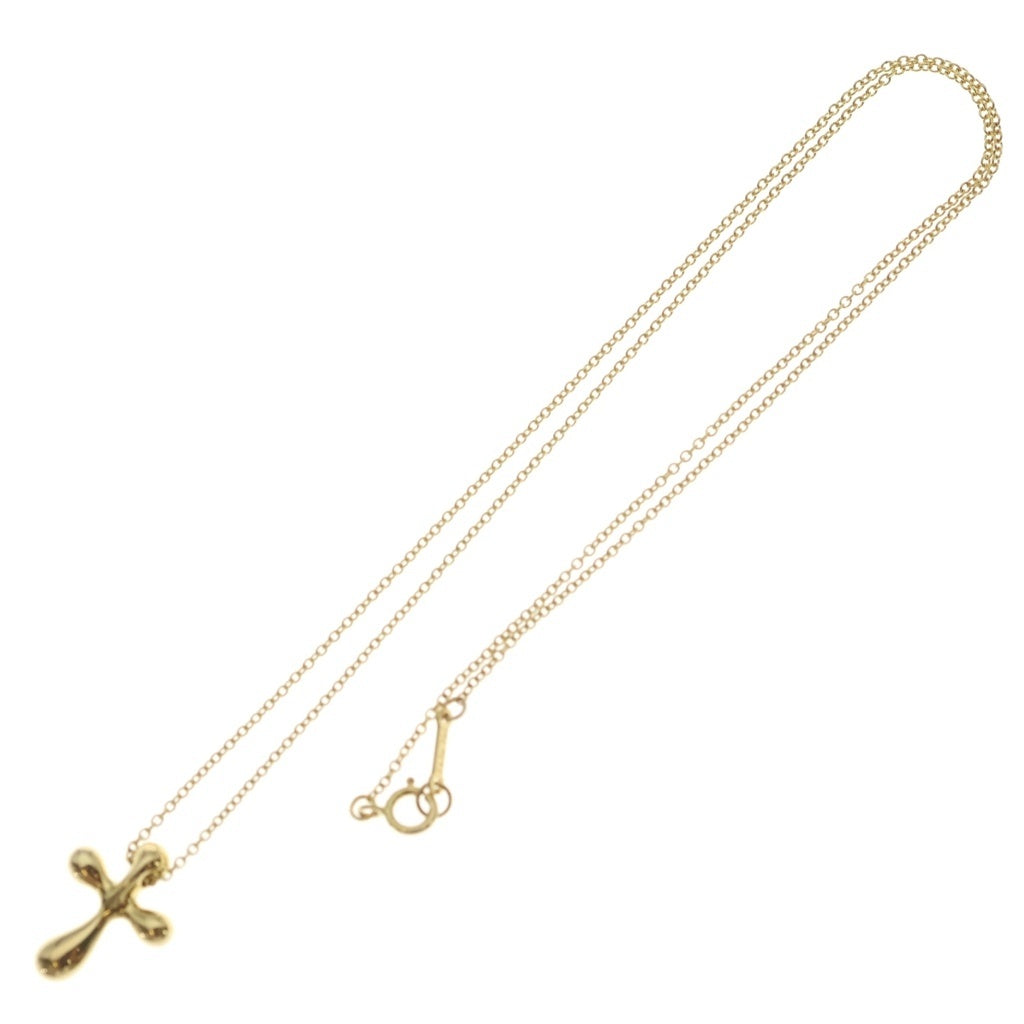 TIFFANY & Co.(ティファニー) K18YG エルサペレッティ スモールクロス チェーンネックレス ゴールド レディース
