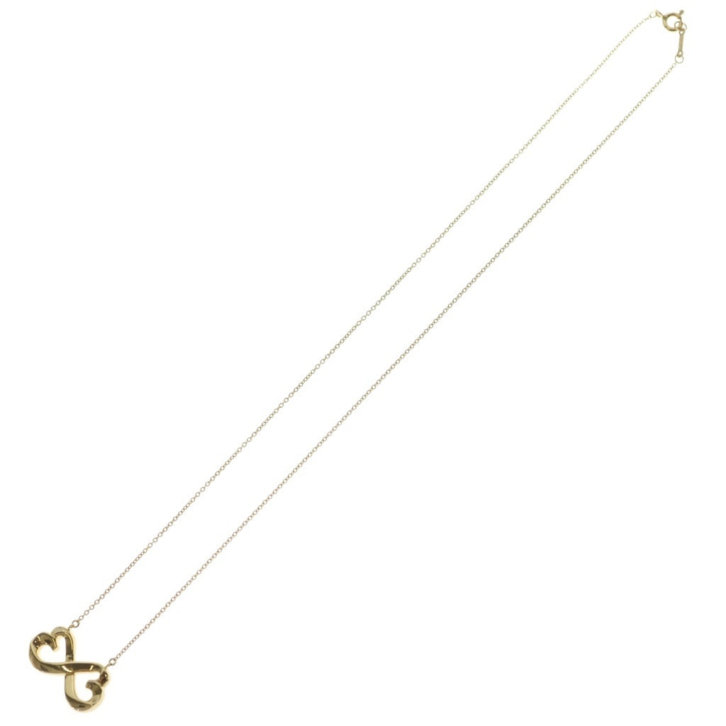 TIFFANY & Co.(ティファニー) K18YG パロマピカソ ダブルラビングハート チェーンネックレス ゴールド レディース