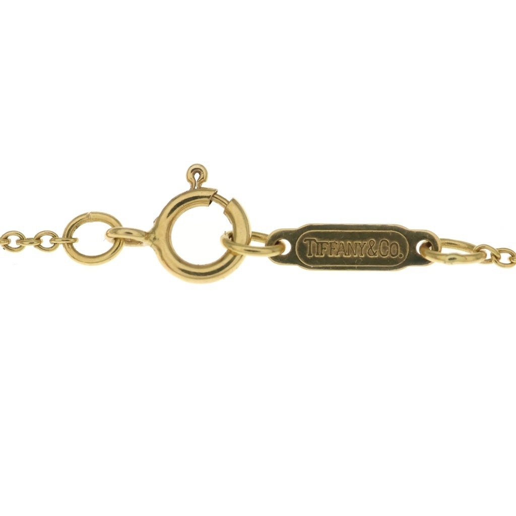 TIFFANY & Co.(ティファニー) K18YG ブルーボックスボウ 1Pダイヤ リボンモチーフ チェーンネックレス ゴールド レディース