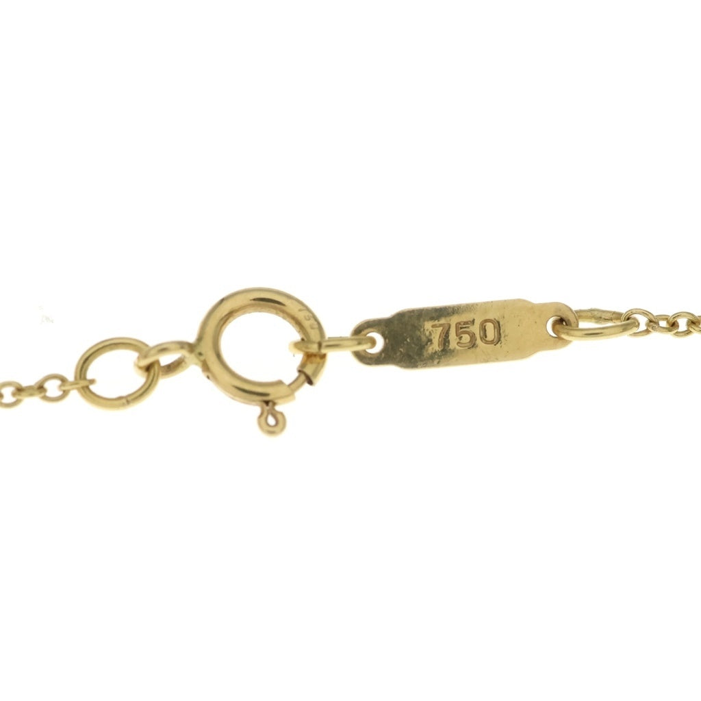 TIFFANY & Co.(ティファニー) K18YG ブルーボックスボウ 1Pダイヤ リボンモチーフ チェーンネックレス ゴールド レディース