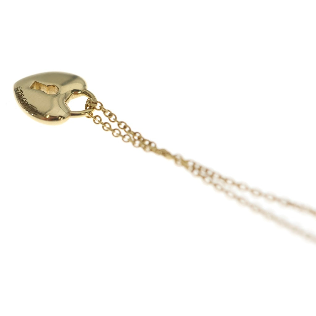 TIFFANY & Co.(ティファニー) K18YG ハートロック チェーンネックレス ゴールド レディース