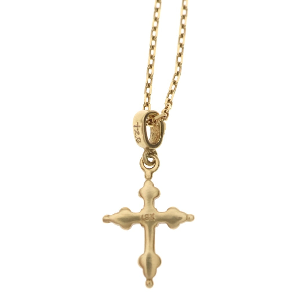 Loree Rodkin(ローリーロドキン) K18YG PETITE GOTHIC CROSS プチゴシッククロス ダイヤ チェーンネックレス ゴールド
