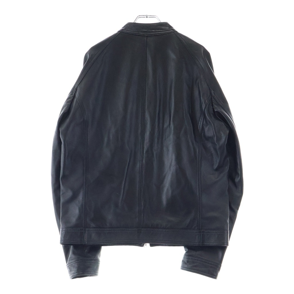 EMMETI(エンメティ) MASSIMO マッシモ レザー ジップアップ ライダースジャケット ブラック