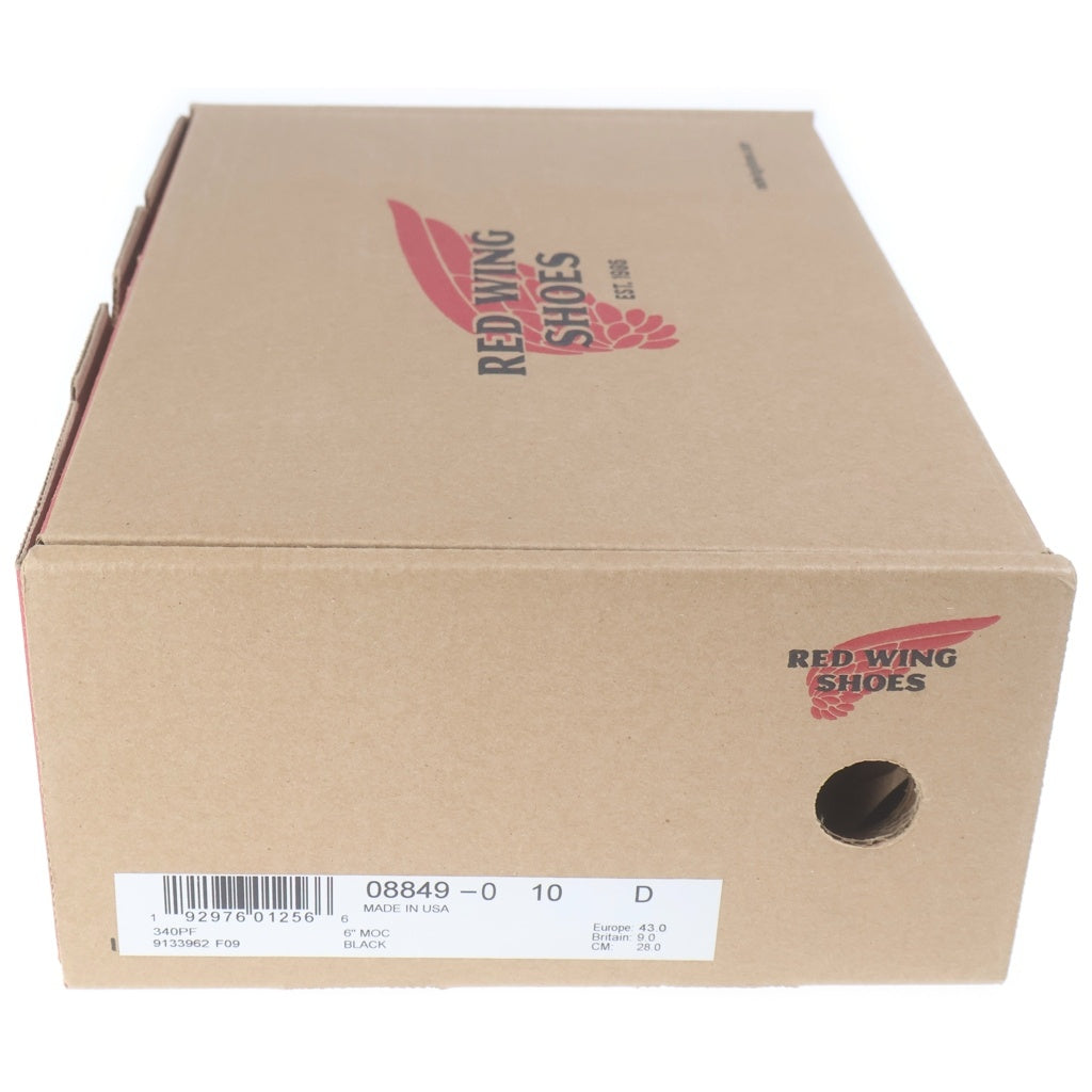 RED WING(レッド ウイング) 6-inch Classic Moc 6インチ クラシックモック レザー レースアップブーツ シューズ ブラック US10/28cm 8849
