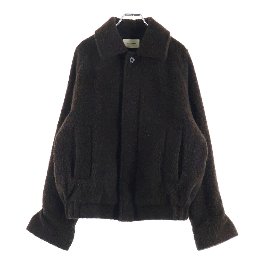 MARKAWARE(マーカウェア) 25AW FLYING MAN JACKET ALPACA LOOP TWEED アルパカループツイード フライングマンジャケット ブルゾン ブラウン A25C19BL01C