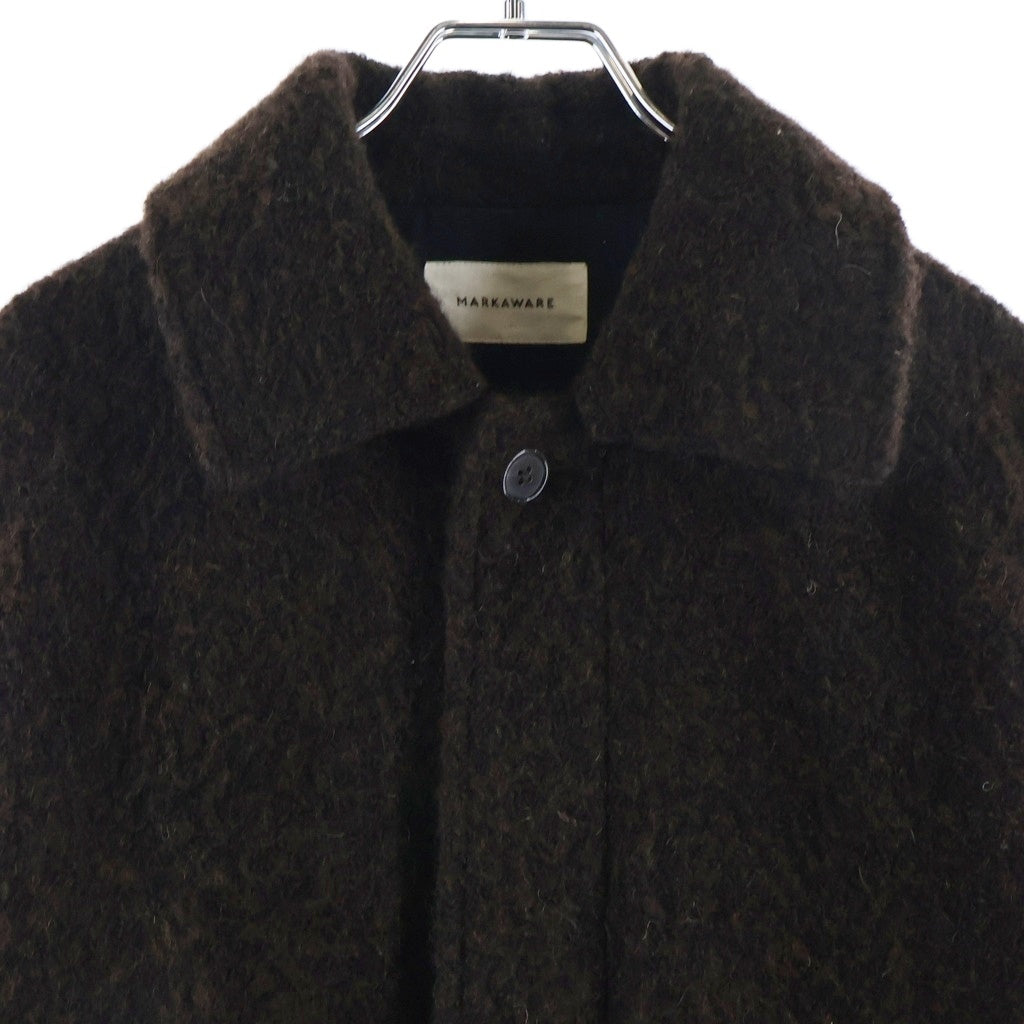 MARKAWARE(マーカウェア) 25AW FLYING MAN JACKET ALPACA LOOP TWEED アルパカループツイード フライングマンジャケット ブルゾン ブラウン A25C19BL01C
