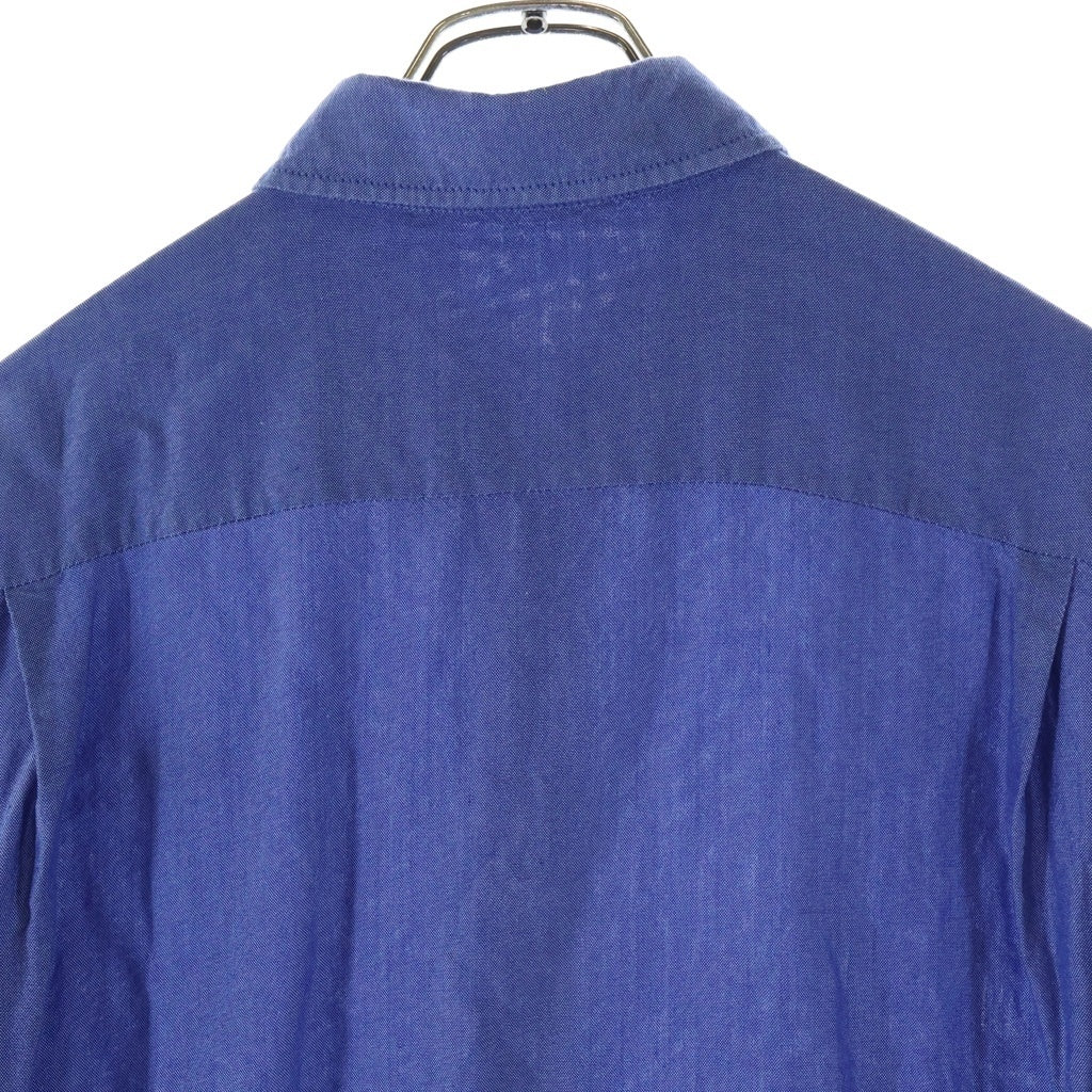 Acne Studios(アクネ ストゥディオズ) 22AW バブルロゴ エンブロイダリー ロングスリーブ 長袖シャツ ブルー
