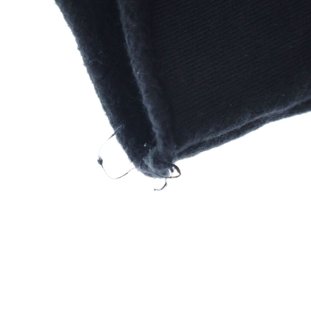 MM6 Maison Margiela(エムエムシックスメゾンマルジェラ) 19AW フロントラメプリント プルオーバー 半袖クルーネック 裏起毛 スウェット ブラック レディース S32GC0519 S25387