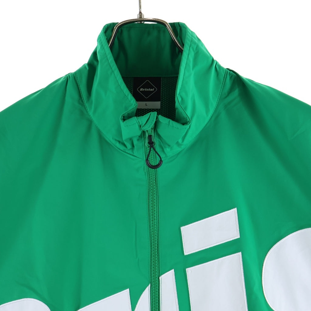 F.C.R.B.(エフシーアールビー) 22SS BIG LOGO APPLIQUE STAND COLLAR JACKET ビッグロゴアップリケ スタンドカラー ジップアップジャケット グリーン FCRB-220051