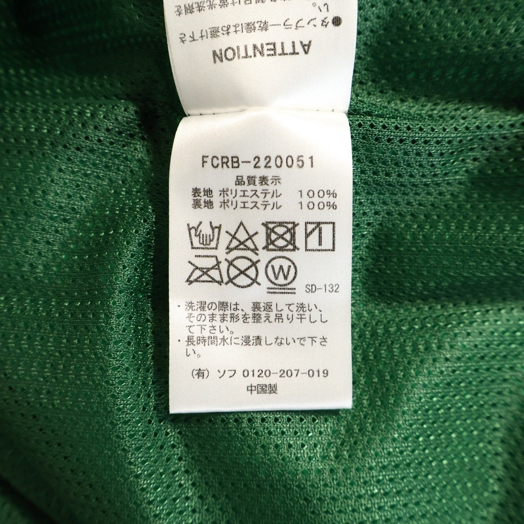 F.C.R.B.(エフシーアールビー) 22SS BIG LOGO APPLIQUE STAND COLLAR JACKET ビッグロゴアップリケ スタンドカラー ジップアップジャケット グリーン FCRB-220051