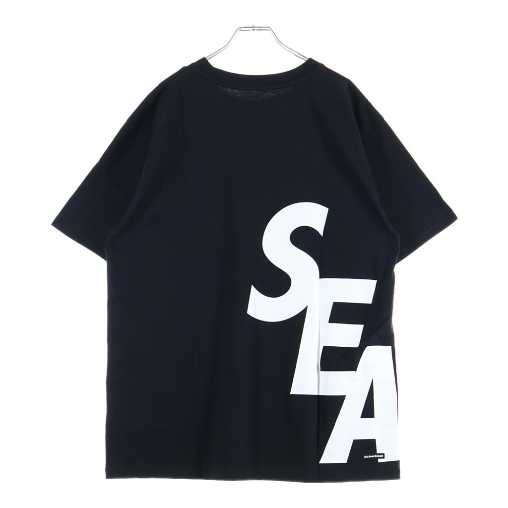 F.C.R.B.(エフシーアールビー) 22SS ×WIND AND SEA BIG LOGO TEE ウィンダンシー ビッグロゴTシャツ 半袖クルーネックカットソー ブラック FCRB-220155