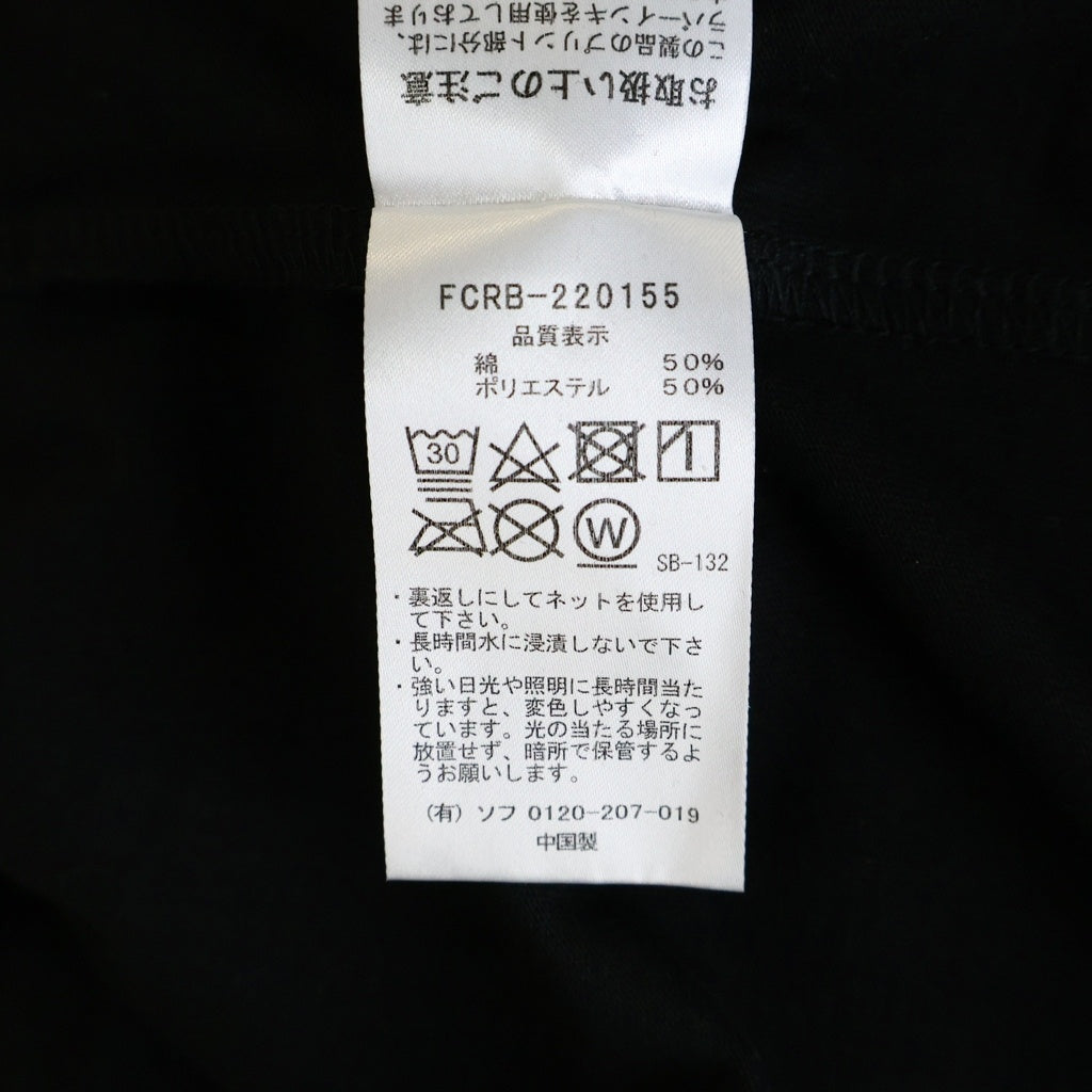 F.C.R.B.(エフシーアールビー) 22SS ×WIND AND SEA BIG LOGO TEE ウィンダンシー ビッグロゴTシャツ 半袖クルーネックカットソー ブラック FCRB-220155