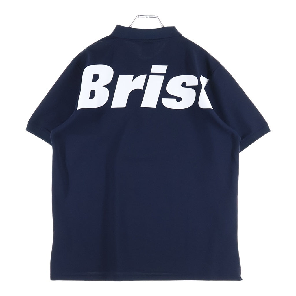 F.C.R.B.(エフシーアールビー) 18SS BIG LOGO POLO バックビッグロゴプロント 半袖ポロシャツ ネイビー FCRB-180030