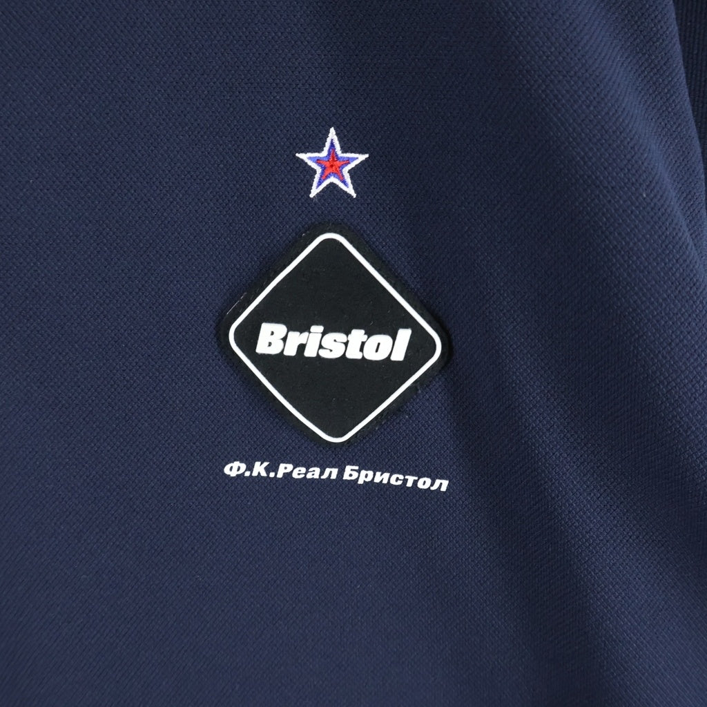 F.C.R.B.(エフシーアールビー) 18SS BIG LOGO POLO バックビッグロゴプロント 半袖ポロシャツ ネイビー FCRB-180030