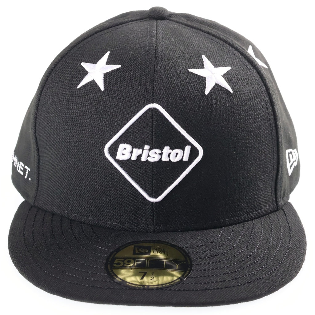 F.C.R.B.(エフシーアールビー) 20SS ×NEW ERA 100TH EMBLEM 59FIFTY ニューエラ 100周年記念 ロゴ スター刺繍 ベースボールキャップ 帽子 ブラック FCRB-200112
