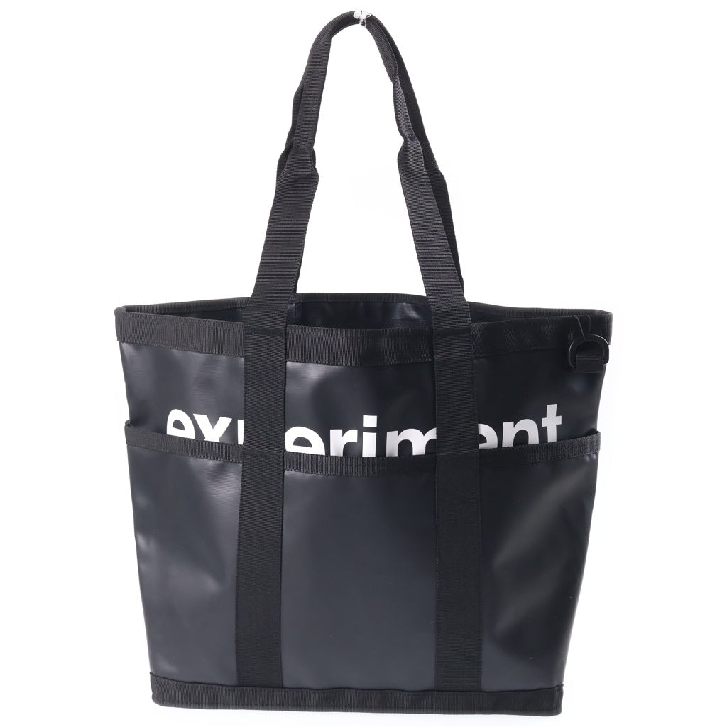 UNIFORM EXPERIMENT(ユニフォームエクスペリメント) 23AW TOTE BAG ロゴプリント PVCトートバッグ ハンドバッグ ブラック UE-232035 レディース
