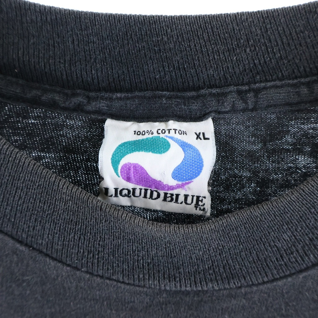 VINTAGE(ヴィンテージ) 90S VINTAGE GRATEFUL DEAD AOXOMOXOA LIQUID BLUE ヴィンテージ USA製 グレイトフルデッド アオクソモクソア 両面プリント クルーネック 半袖Tシャツ カットソー ブラック