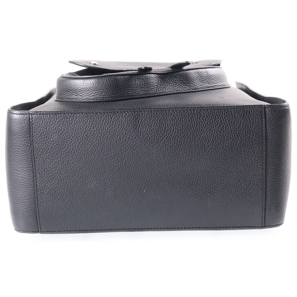 Christian Dior(クリスチャンディオール) サドル ラージ バーティカルトート 2WAY レザーショルダーバッグ シルバー金具 ブラック 29-BO-0149 レディース