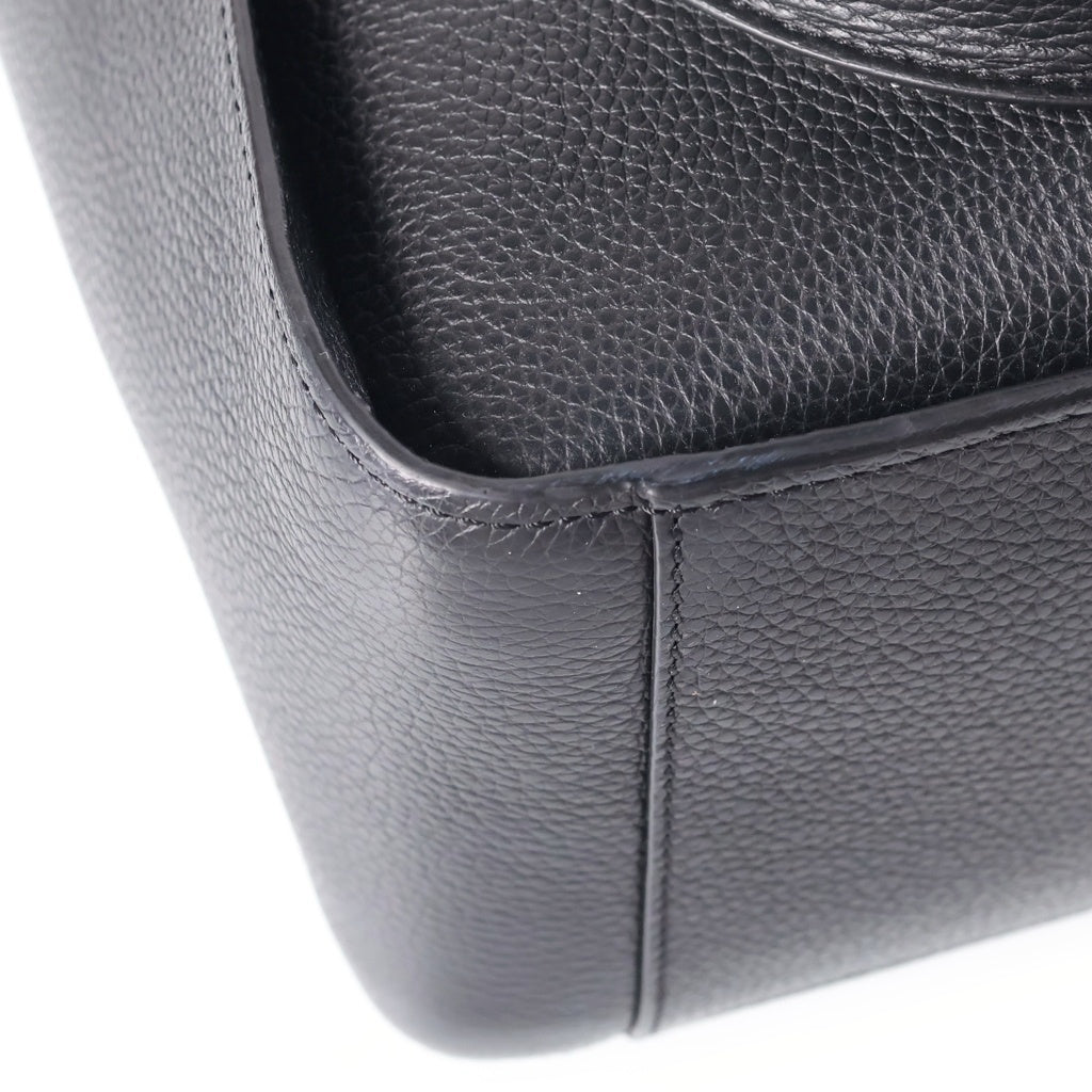 Christian Dior(クリスチャンディオール) サドル ラージ バーティカルトート 2WAY レザーショルダーバッグ シルバー金具 ブラック 29-BO-0149 レディース