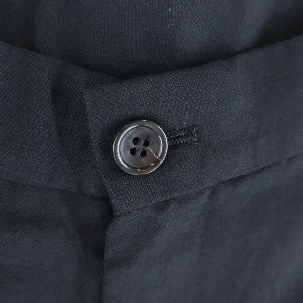 BLACK COMME des GARCONS(ブラックコムデギャルソン) 09SS AD2008 ステッチデザイン ジップフライ ウール サルエルパンツ ブラック 1C-P009
