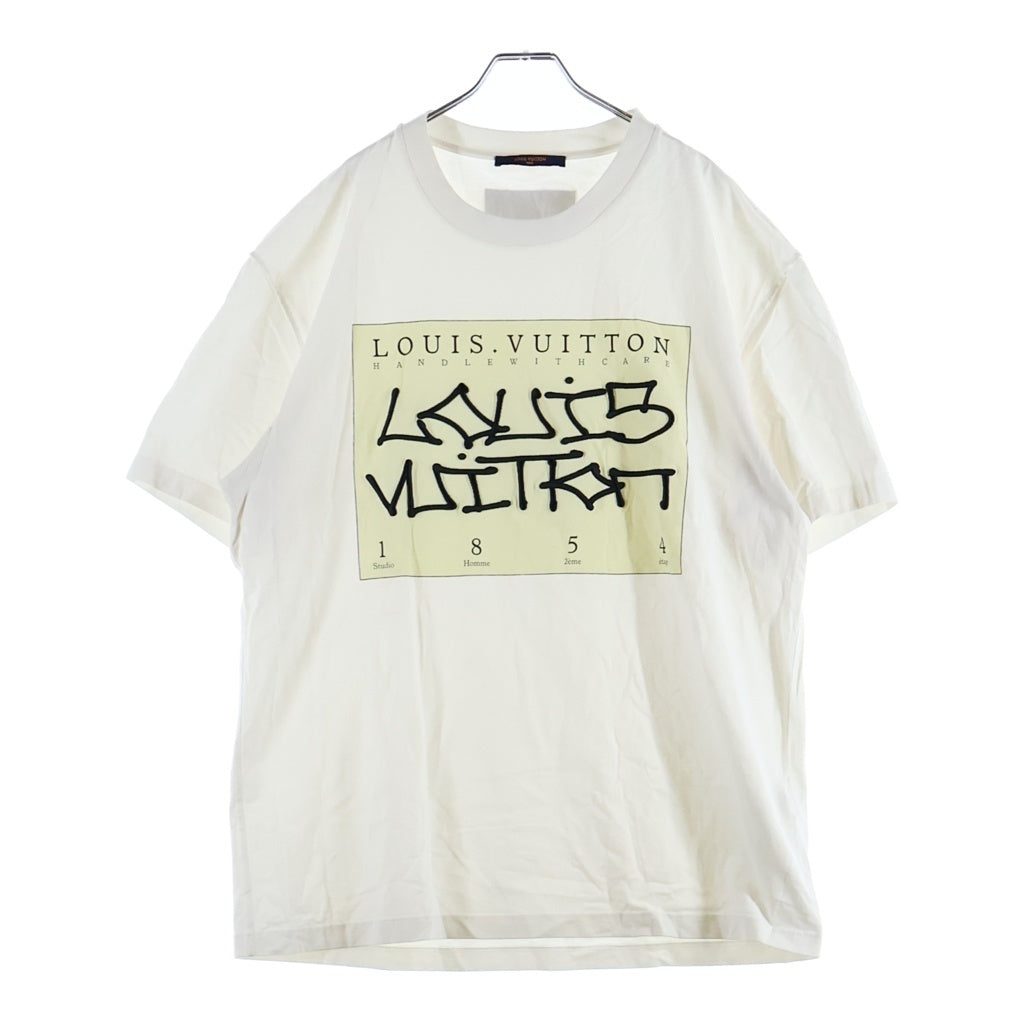 LOUIS VUITTON(ルイヴィトン) 22AW グラフィックロゴエンブロイダリー インサイドアウト クルーネック半袖Tシャツ カットソー ホワイト RM222 DT3 HNY75W