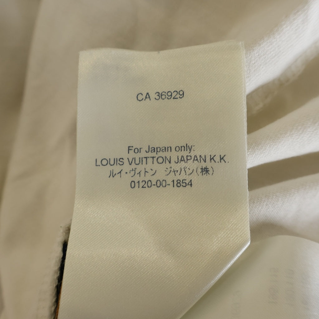 LOUIS VUITTON(ルイヴィトン) 21SS ×NBA ヴァージルアブロー期 両面プリント ロゴエンブロイダリー クルーネック半袖Tシャツ カットソー アイボリー RM212M DT3 HLY20W