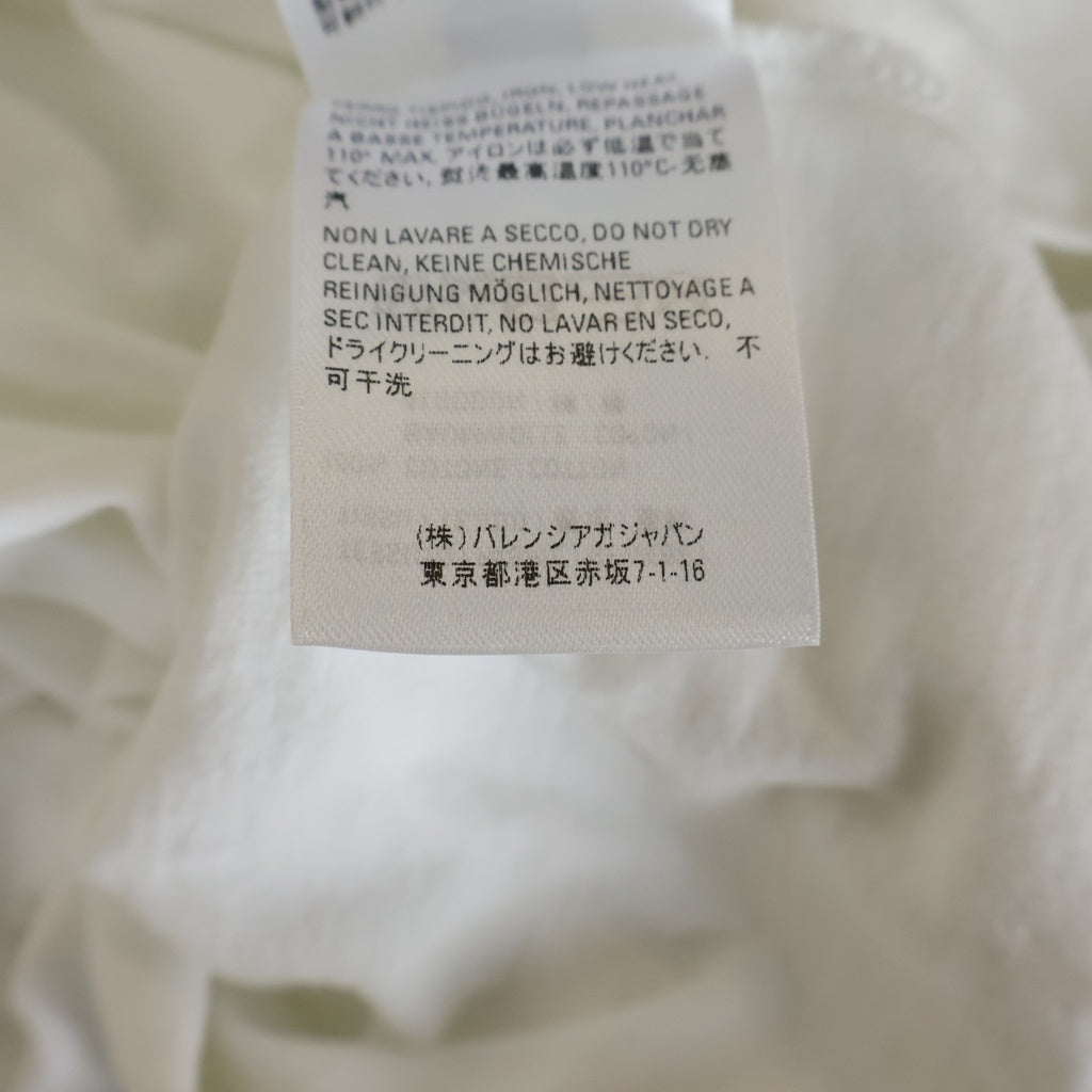 BALENCIAGA(バレンシアガ) 19AW SIGNATURE LOGO TEE シグネチャーロゴプリント クルーネック半袖Tシャツ カットソー ホワイト 583214 TFV63