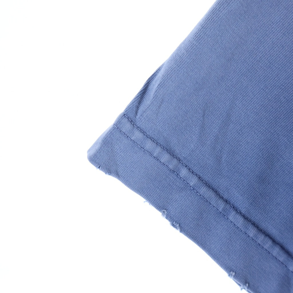 BALENCIAGA(バレンシアガ) 23SS TAPE TYPE T-Shirt テープロゴ 両面プリント ダメージ加工 クルーネック半袖Tシャツ カットソー ブルー 739784 T0VA9