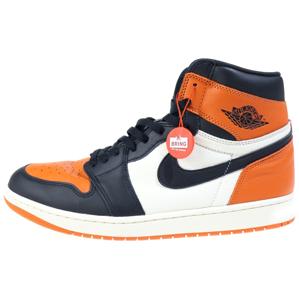 NIKE(ナイキ) AIR JORDAN 1 RETRO HIGH OG SHATTERED BACKBOARD エアジョーダン レトロ シャッタード バックボード ハイカットスニーカー オレンジ/ブラック US12.5/30.5cm DZ5485-008