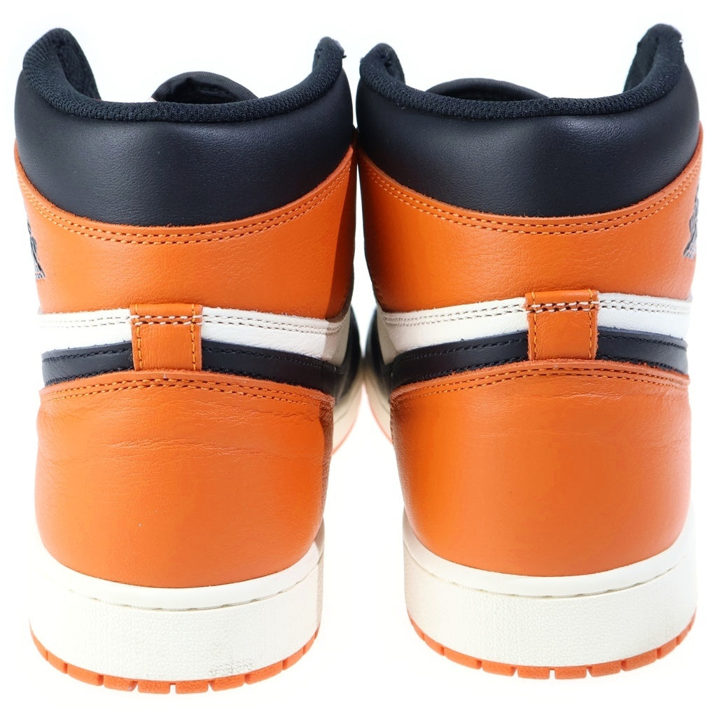 NIKE(ナイキ) AIR JORDAN 1 RETRO HIGH OG SHATTERED BACKBOARD エアジョーダン レトロ シャッタード バックボード ハイカットスニーカー オレンジ/ブラック US12.5/30.5cm DZ5485-008