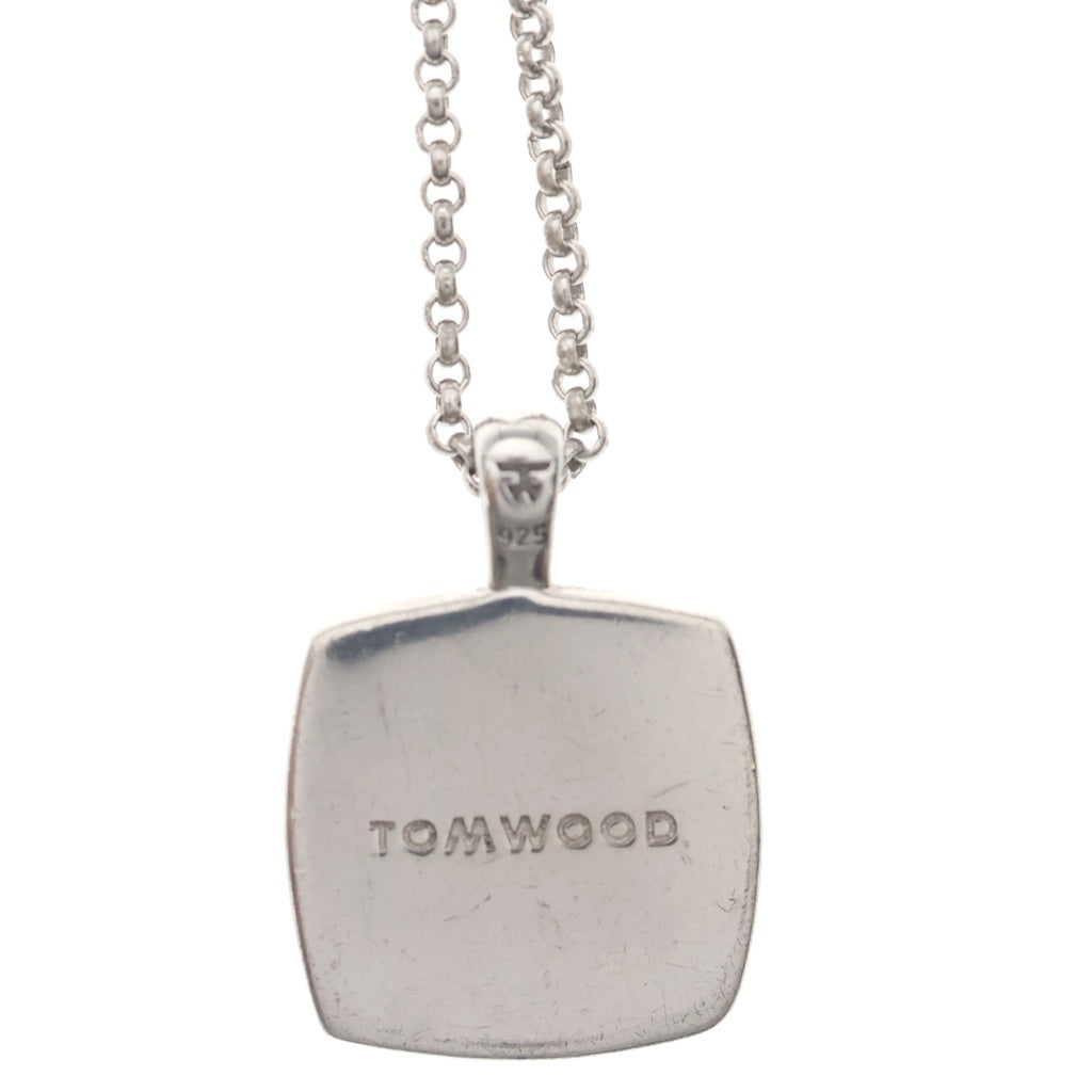 TOMWOOD(トムウッド) CUSHION PENDANT ONYX クッション オニキス ペンダント チェーンネックレス シルバー レディース