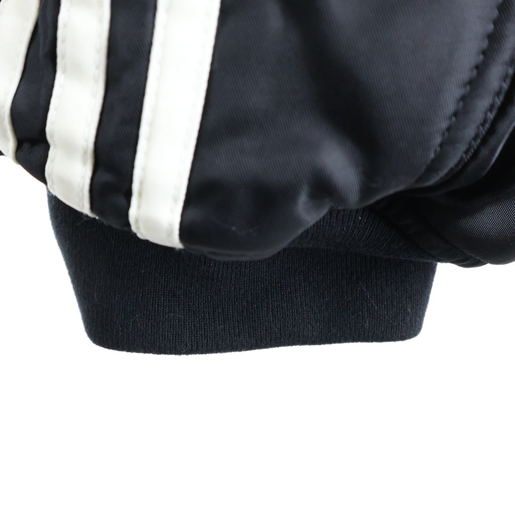 BALENCIAGA(バレンシアガ) 23SS ×ADIDAS SIDE LINE BOMBER JACKET アディダス サイドスリーライン ボンバージャケット MA-1 ジップアップブルゾン ブラック 725335 TNO27