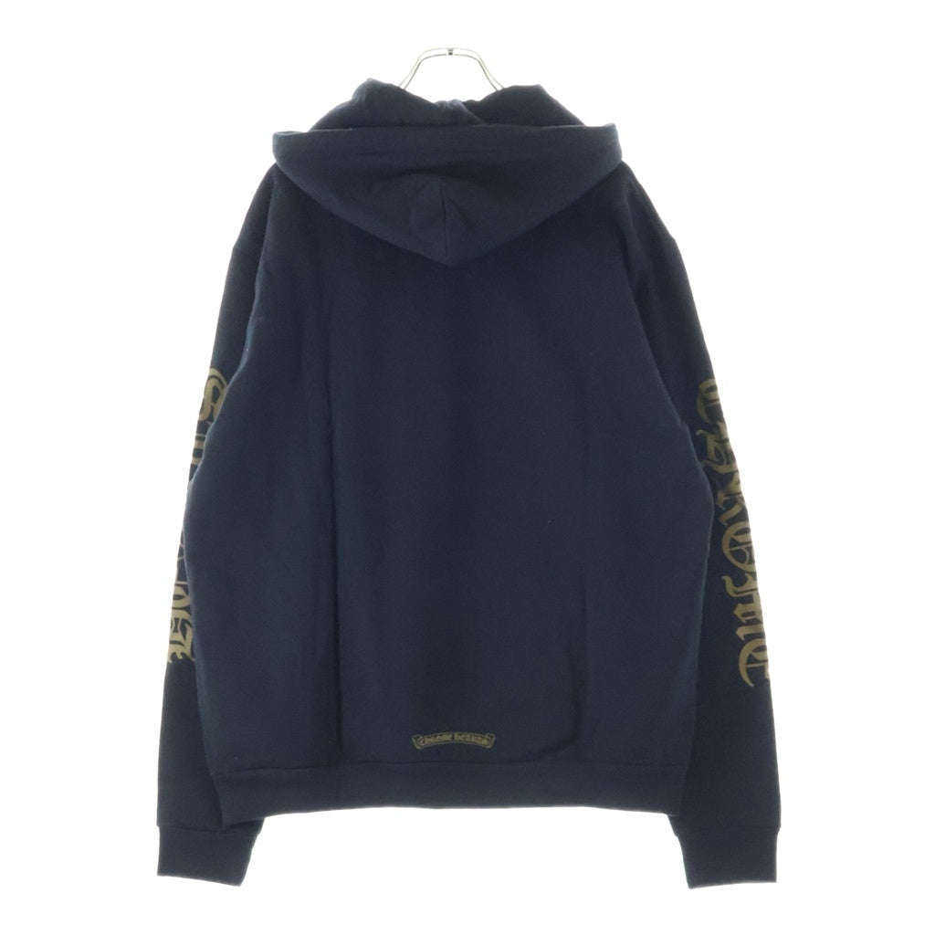 CHROME HEARTS(クロムハーツ) SWTSHRT PLVR オンライン限定 バーティカルロゴプリント プルオーバースウェットパーカー フーディー ブラック