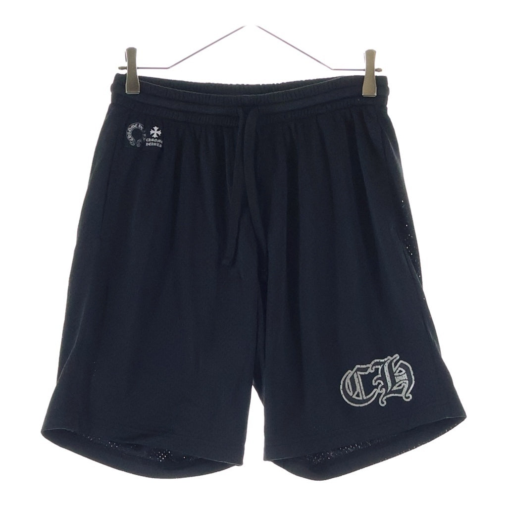 CHROME HEARTS(クロムハーツ) MESH VARSITY SHORTS CHプリント メッシュハーフパンツ ショーツ ブラック
