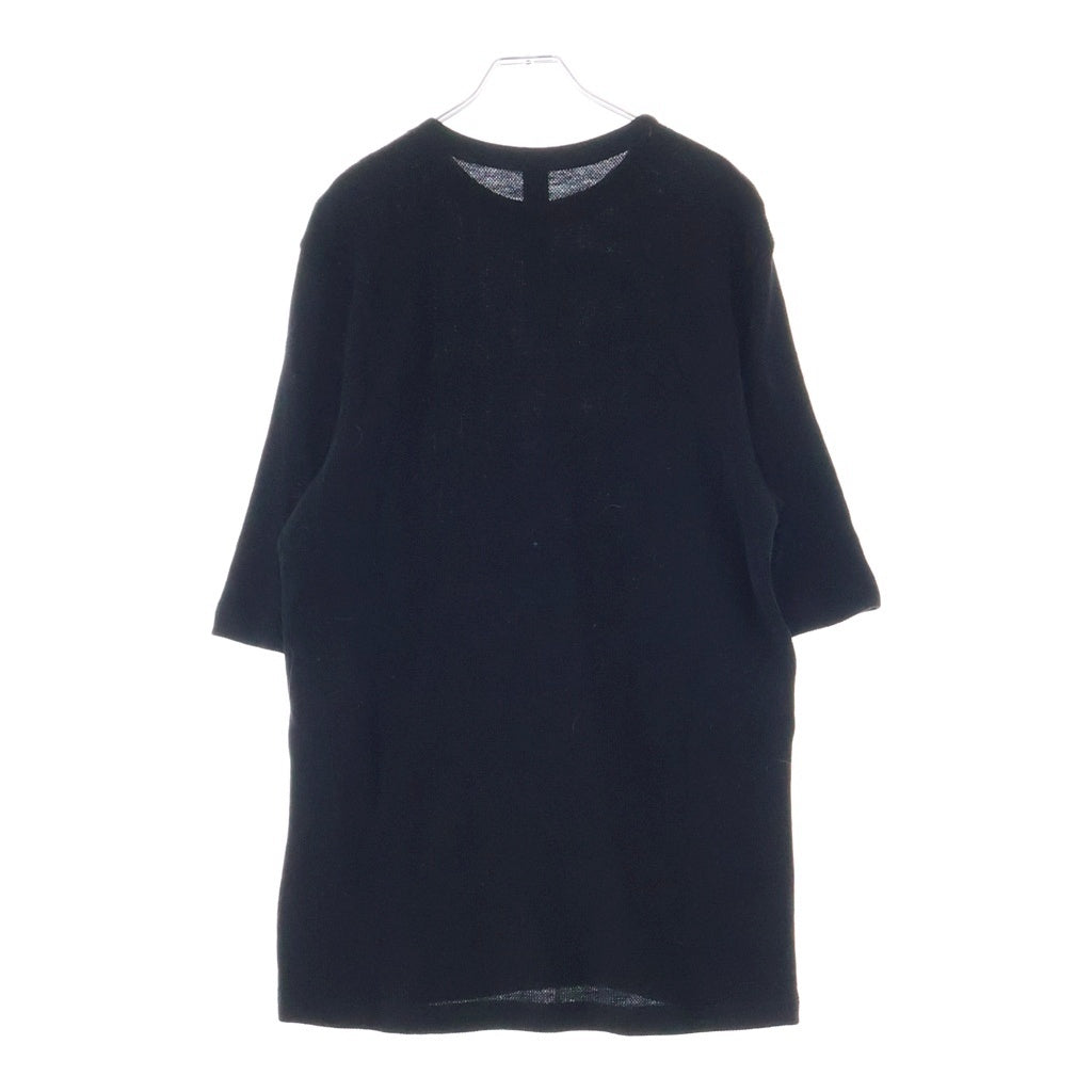 CHROME HEARTS(クロムハーツ) Y NOT CH EMBROIDERY S/S THERMAL TEE ワイノット CHエンブロイダリー ウールサーマルTシャツ 半袖クルーネックカットソー ブラック