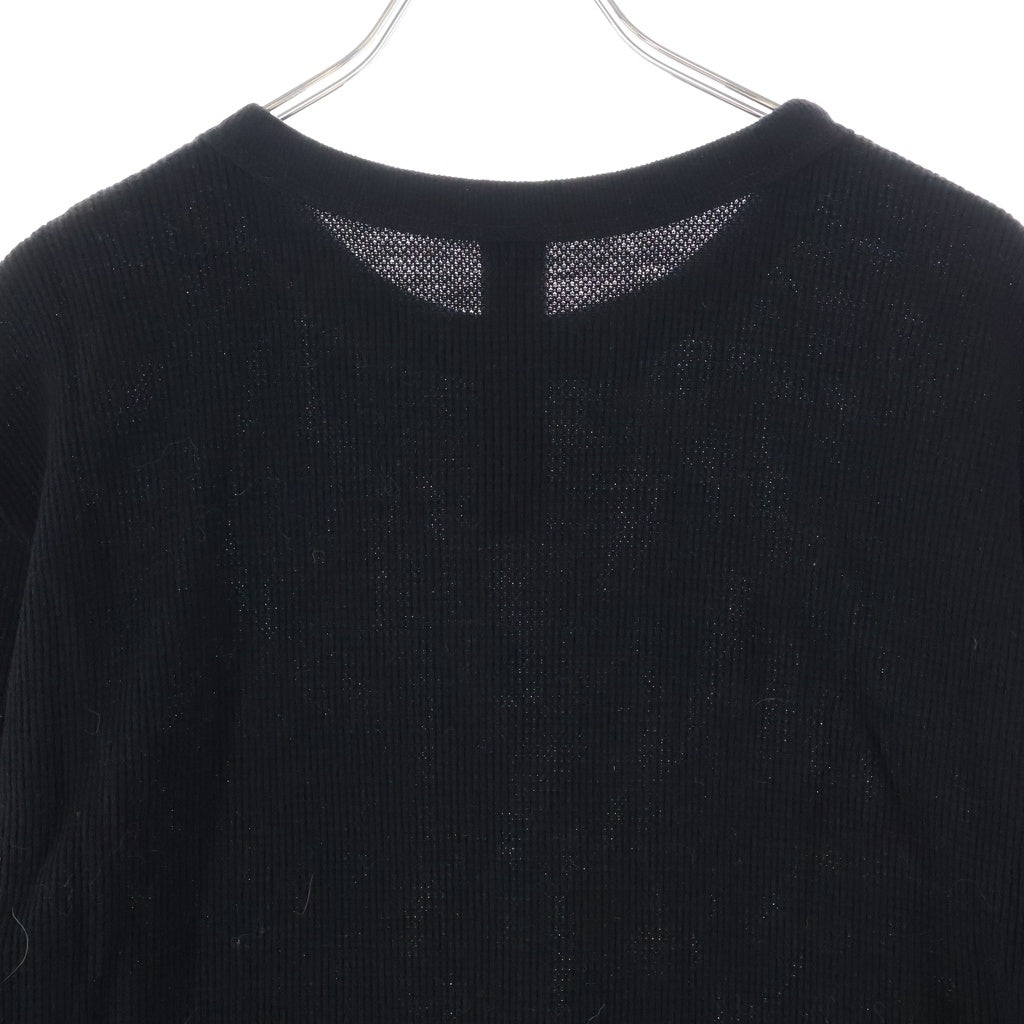 CHROME HEARTS(クロムハーツ) Y NOT CH EMBROIDERY S/S THERMAL TEE ワイノット CHエンブロイダリー ウールサーマルTシャツ 半袖クルーネックカットソー ブラック