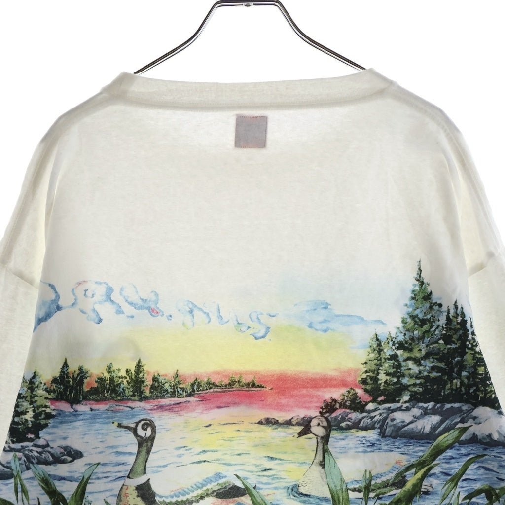 HUMAN MADE(ヒューマンメイド) 24SS GRAPHIC L/S T-SHIRT 両面プリント グラフィック ロングスリーブTシャツ 長袖カットソー ホワイト HM28CS033
