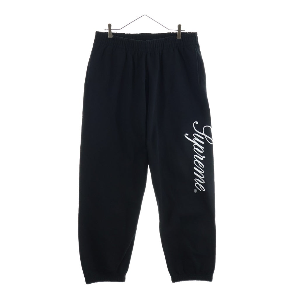 SUPREME(シュプリーム) 24AW Raised Script Sweatpant レイズド スクリプト ロゴ エンブロイダリー スウェットパンツ ブラック