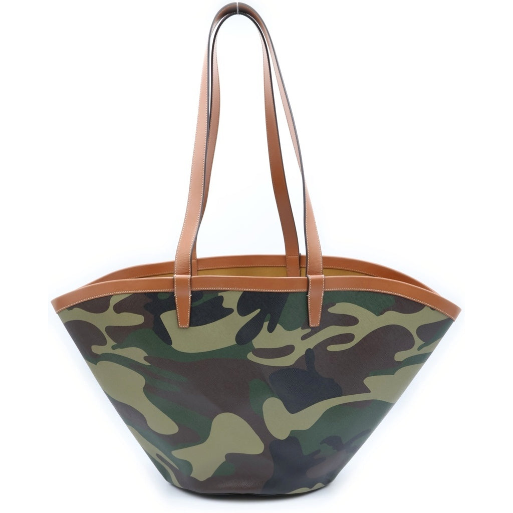 CELINE(セリーヌ) COUFFIN クーファン ラージ カモフラージュ柄 PVCコーティングキャンバス ショルダーバッグ トートバッグ カーキ/ブラウン