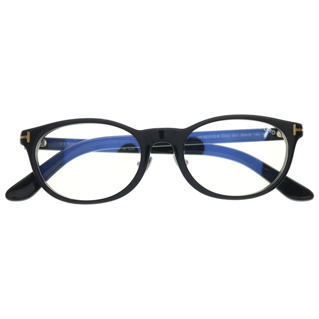 TOM FORD(トムフォード) アジアンフィット オーバルフレーム クリアレンズ サングラス メガネ ブラック TF6075-D-B レディース