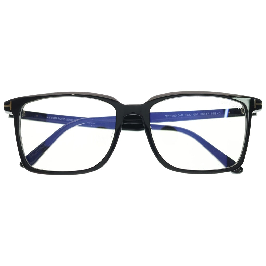 TOM FORD(トムフォード) アジアンフィット スクエアフレーム クリアレンズ サングラス メガネ ブラック TF6100-D-B