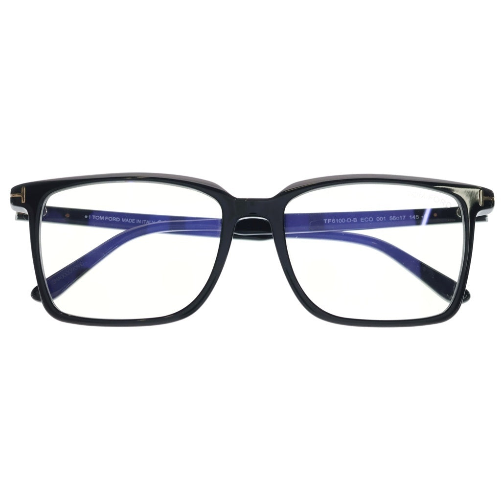 TOM FORD(トムフォード) アジアンフィット スクエアフレーム クリアレンズ サングラス メガネ ブラック TF6100-D-B