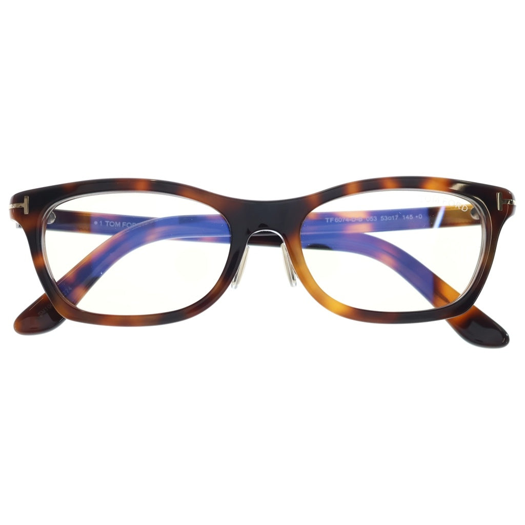 TOM FORD(トムフォード) アジアンフィット スクエアフレーム クリアレンズ サングラス メガネ ブラウン TF6074-D-B