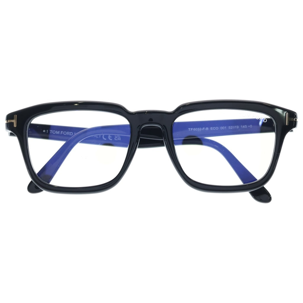 TOM FORD(トムフォード) アジアンフィット スクエアフレーム クリアレンズ サングラス メガネ ブラック TF6032-F-B