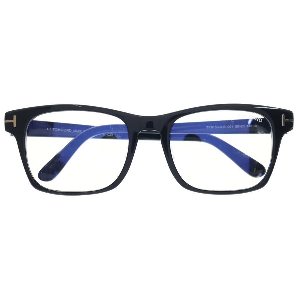 TOM FORD(トムフォード) アジアンフィット スクエアフレーム クリアレンズ サングラス メガネ ブラック TF6150-D-B