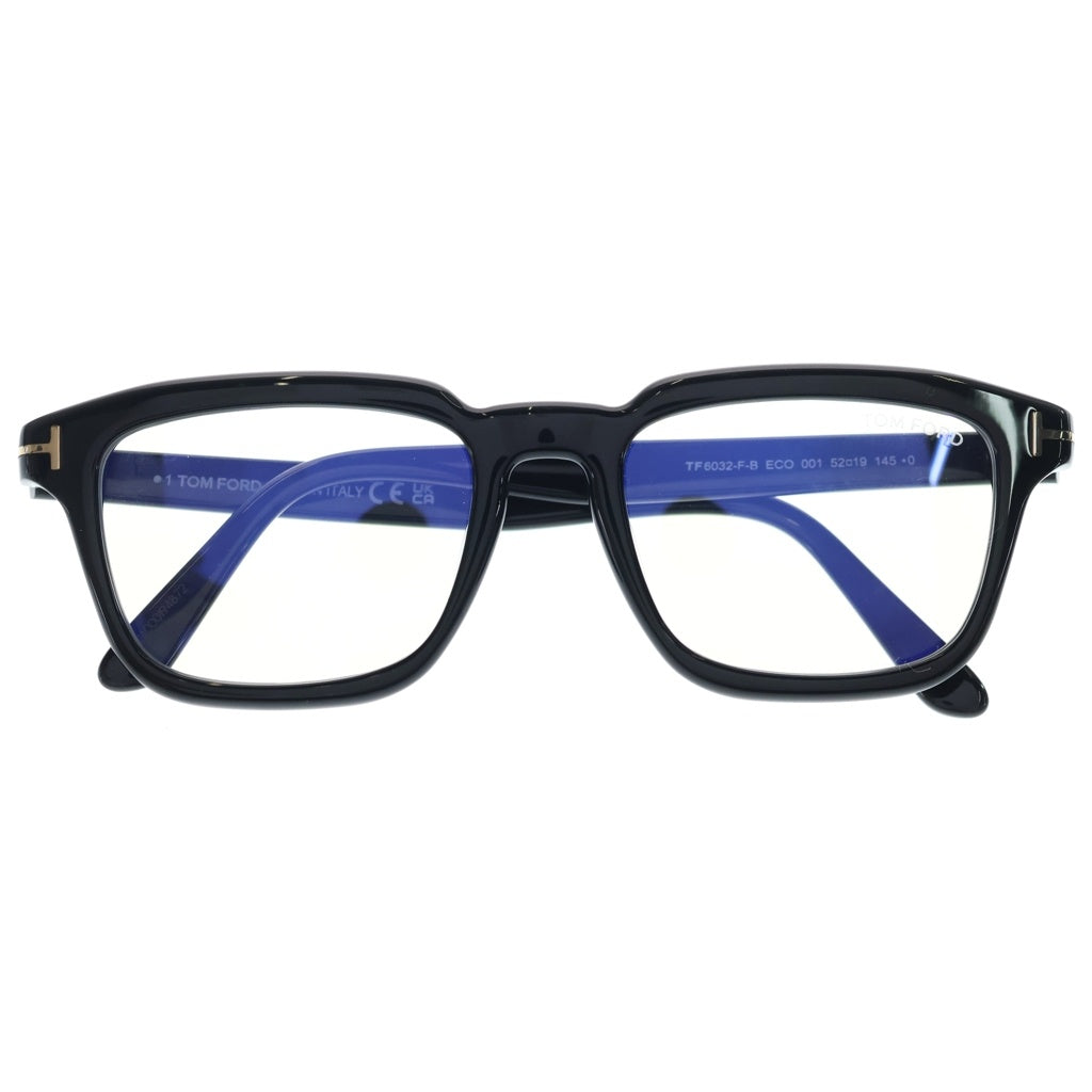 TOM FORD(トムフォード) アジアンフィット スクエアフレーム クリアレンズ サングラス メガネ ブラック TF6032-F-B