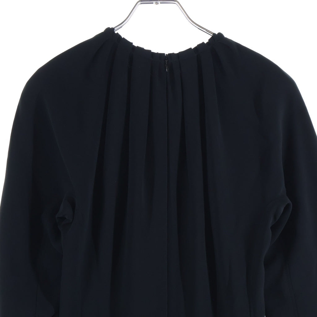 MARNI(マルニ) 21AW レーヨンアセテート ギャザーデザイン ストレッチマキシワンピース ロングドレス レディース ブラック ABMA0739A0 UTV837