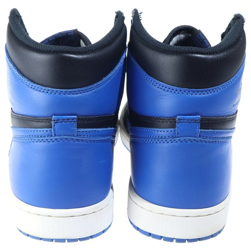 NIKE(ナイキ) 【2017年製】 AIR JORDAN1 RETRO HIGH OG ROYAL エアジョーダン1 ロイヤル ハイカットスニーカー ブラック/ブルー US11/29cm 555088-007